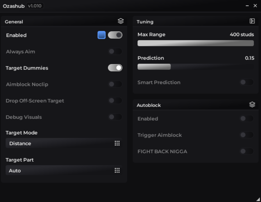 Ozashub interface
